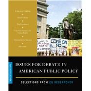 Issues for Debate in American Public Policy