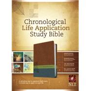 NLT Chronological Life Application Study Bible, Leatherlike Brown/Green/Dark Teal