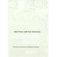 Optimality Theory Constraint Interaction in Generative Grammar