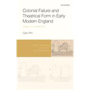 Colonial Failure and Theatrical Form in Early Modern England Stages of Unsettlement